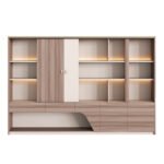 Αγόρασε ΒΙΒΛΙΟΘΗΚΗ ΣΕΙΡΑ SUPERON HM2141 ΜΕΛΑΜΙΝΗ ΜΠΕΖ & ΦΥΣΙΚΟ--LED ΦΩΤΙΣΜΟΣ 300x40x200Υεκ σε μοναδική τιμή στο clickforshop.gr