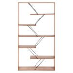 ΒΙΒΛΙΟΘΗΚΗ TARS HM2240.14 ΦΥΣΙΚΟ ΟΑΚ ΜΕΛΑΜΙΝΗ-ΜΑΥΡΕΣ ΜΕΤΑΛΛΙΚΕΣ ΒΕΡΓΕΣ 84x24x157Υεκ. - Image 3