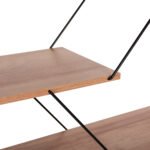 ΒΙΒΛΙΟΘΗΚΗ TARS HM2240.14 ΦΥΣΙΚΟ ΟΑΚ ΜΕΛΑΜΙΝΗ-ΜΑΥΡΕΣ ΜΕΤΑΛΛΙΚΕΣ ΒΕΡΓΕΣ 84x24x157Υεκ. - Image 5