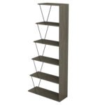 ΒΙΒΛΙΟΘΗΚΗ ΜΙΝΙ TARS HM2241.13 OLIVE GREY ME ΜΑΥΡΕΣ ΒΕΡΓΕΣ 65x22-24x146Υεκ. - Image 4