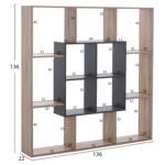 ΒΙΒΛΙΟΘΗΚΗ BRODY HM8771.02 136X22X136 ΓΚΡΙ - Image 2