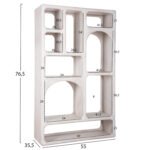 ΒΙΒΛΙΟΘΗΚΗ HANDYR HM9707 ΜΑΣΙΦ ΞΥΛΟ MANGO ΣΕ ΛΕΥΚΟ ΧΡΩΜΑ 100x35x165Yεκ. - Image 2