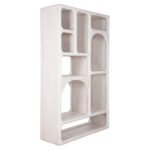 ΒΙΒΛΙΟΘΗΚΗ HANDYR HM9707 ΜΑΣΙΦ ΞΥΛΟ MANGO ΣΕ ΛΕΥΚΟ ΧΡΩΜΑ 100x35x165Yεκ. - Image 4