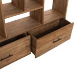 ΒΙΒΛΙΟΘΗΚΗ ROMULUS HM9803 ΑΝΑΚΥΚΛΩΜΕΝΟ ΞΥΛΟ ΤΕΑΚ ΜΕ 2 ΣΥΡΤΑΡΙΑ 140x30x210,5Yεκ. - Image 4