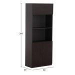 ΒΙΒΛΙΟΘΗΚΗ ΓΡΑΦΕΙΟΥ ΕΠΑΓΓΕΛΜΑΤΙΚΗ ROSEWOOD HM2089 ΜΕΛΑΜΙΝΗ ΓΚΡΙ-WENGE 80Χ40Χ200Υεκ. - Image 2