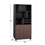 ΒΙΒΛΙΟΘΗΚΗ ΓΡΑΦΕΙΟΥ MAVIES ΕΠΑΓΓΕΛΜΑΤΙΚΗ ΚΑΡΥΔΙ 80Χ40Χ180 HM2097 - Image 2