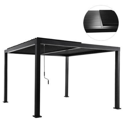 Αγόρασε ΒΙΟΚΛΙΜΑΤΙΚΗ ΠΕΡΓΚΟΛΑ ΑΛΟΥΜΙΝΙΟΥ PREMIUM FRANIO HM6609.01 ΜΑΥΡΟ 300x300x240Υ σε μοναδική τιμή στο clickforshop.gr