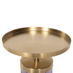 ΒΟΗΘΗΤΙΚΟ ΤΡΑΠΕΖΑΚΙ HAILEY HM9729 ΜΩΒ ΓΥΑΛΙ-ΧΡΥΣΟ ΜΕΤΑΛΛΟ Φ39,5x45Υεκ - Image 4