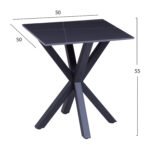 ΒΟΗΘΗΤΙΚΟ ΤΡΑΠΕΖΑΚΙ ΣΑΛΟΝΙΟΥ HM9471.04 BLACK MARBLE TOP-ΜΑΥΡΗ ΜΕΤΑΛ.ΒΑΣΗ 50x50x55Υεκ. - Image 2