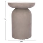 ΒΟΗΘΗΤΙΚΟ ΤΡΑΠΕΖΙ ANNA HM18160.03 FIBER CEMENT ΣΕ ΓΚΡΙ--Φ60x76Υεκ. - Image 2