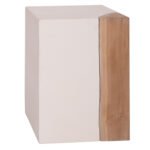 Αγόρασε ΒΟΗΘΗΤΙΚΟ ΤΡΑΠΕΖΙ LEIA-ΣΚΑΜΠΟ HM18163.02 FIBER CEMENT ΛΕΥΚΟ-ΞΥΛΟ TEAK 32.5x32.5x46Υεκ. σε μοναδική τιμή στο clickforshop.gr