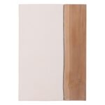 ΒΟΗΘΗΤΙΚΟ ΤΡΑΠΕΖΙ LEIA-ΣΚΑΜΠΟ HM18163.02 FIBER CEMENT ΛΕΥΚΟ-ΞΥΛΟ TEAK 32.5x32.5x46Υεκ. - Image 3