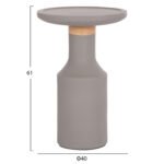 ΒΟΗΘΗΤΙΚΟ ΤΡΑΠΕΖΙ TRED(T) HM18169.03 FIBER CEMENT ΓΚΡΙ-ΦΥΣΙΚΟ RATTAN--Φ40x61Υεκ. - Image 2