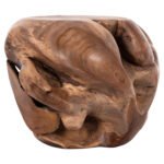 ΒΟΗΘΗΤΙΚΟ ΤΡΑΠΕΖΙ LOGGY HM18295 ΞΥΛΟ TEAK--ΦΥΣΙΚΟ 50x50x50Υεκ. - Image 4