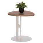 Αγόρασε ΒΟΗΘΗΤΙΚΟ ΤΡΑΠΕΖΙ ΟΒΑΛ ALPER HM18328 MDF SONAMA--ΜΕΤΑΛΛΟ ΛΕΥΚΟ 50x50x51Υεκ. σε μοναδική τιμή στο clickforshop.gr