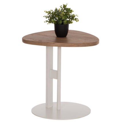 Αγόρασε ΒΟΗΘΗΤΙΚΟ ΤΡΑΠΕΖΙ ΟΒΑΛ ALPER HM18328 MDF SONAMA--ΜΕΤΑΛΛΟ ΛΕΥΚΟ 50x50x51Υεκ. σε μοναδική τιμή στο clickforshop.gr