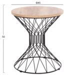 ΒΟΗΘΗΤΙΚΟ ΤΡΑΠΕΖΙ ΣΑΛΟΝΙΟΥ KEON HM18038.03 MDF TOP ΣΕ ΣΟΝΑΜΑ-ΜΕΤΑΛΛΟ Φ45x50Υεκ. - Image 2