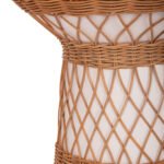 ΒΟΗΘΗΤΙΚΟ ΤΡΑΠΕΖΙ ΣΤΡΟΓΓΥΛΟ DELIA HM18167.02 FIBER CEMENT ΛΕΥΚΟ & RATTAN Φ40x45Υεκ - Image 6