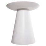 ΒΟΗΘΗΤΙΚΟ ΤΡΑΠΕΖΙ ΣΤΡΟΓΓΥΛΟ ROSS HM9708 ΜΑΣΙΦ ΞΥΛΟ MANGO ΣΕ ΛΕΥΚΟ Φ45x48Υεκ. - Image 4