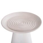 ΒΟΗΘΗΤΙΚΟ ΤΡΑΠΕΖΙ ΣΤΡΟΓΓΥΛΟ ROSS HM9708 ΜΑΣΙΦ ΞΥΛΟ MANGO ΣΕ ΛΕΥΚΟ Φ45x48Υεκ. - Image 5