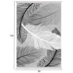 ΧΑΛΙ ΣΑΛΟΝΙΟΥ ΜΕ ΚΡΟΣΙΑ JOSIANE ΦΤΕΡΑ ΓΚΡΙ ΛΕΥΚΟ HM7676.38 80Χ150εκ. - Image 2