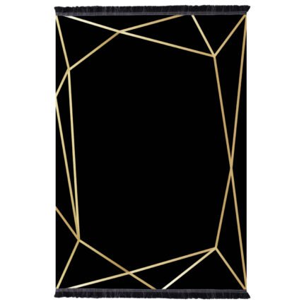 Αγόρασε ΧΑΛΙ ΣΑΛΟΝΙΟΥ ΜΕ ΚΡΟΣΙΑ JOSIANE ΜΑΥΡΟ-ΧΡΥΣΟ HM7677.30 120X170 εκ. σε μοναδική τιμή στο clickforshop.gr