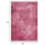 ΧΑΛΙ ΣΑΛΟΝΙΟΥ ME ΚΡΟΣΙΑ JOSIANE VINTAGE HM7675.02 ΚΟΚΚΙΝΟ 160X230 εκ. - Image 2