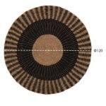 ΧΑΛΙ ΣΤΡΟΓΓΥΛΟ KIRKI HM7841 ΑΠΟ ΦΥΣΙΚΕΣ ΙΝΕΣ ΥΔΡΟΥΑΚΙΝΘΟΥ ΜΑΥΡΟ-ΦΥΣΙΚΟ Φ120εκ - Image 2