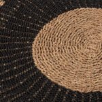 ΧΑΛΙ ΣΤΡΟΓΓΥΛΟ KIRKI HM7845 ΑΠΟ ΦΥΣΙΚΕΣ ΙΝΕΣ SEAGRASS ΜΑΥΡΟ-ΦΥΣΙΚΟ Φ200εκ. - Image 3