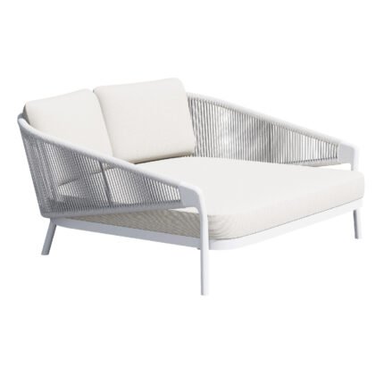 Αγόρασε DAYBED ΣΕΙΡΑ XANTION HM6474.02 ΛΕΥΚΟ ΑΛΟΥΜΙΝΙΟ--ΣΧΟΙΝΙ--OLEFIN 157x147x88Υεκ σε μοναδική τιμή στο clickforshop.gr