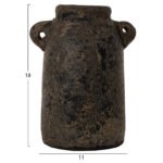 ΔΙΑΚΟΣΜΗΤΙΚA ΒΑΖA ΑΠΟ TERRACOTTA ΓΚΡΙ HM7710 - Image 3
