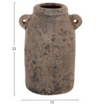 ΔΙΑΚΟΣΜΗΤΙΚA ΣΕΤ 3ΤΜΧ ΒΑΖA ΑΠΟ TERRACOTTA ΓΚΡΙ HM7710.11 Φ12Χ22Υ εκ - Image 2