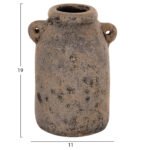 ΔΙΑΚΟΣΜΗΤΙΚA ΣΕΤ 3ΤΜΧ ΒΑΖA ΑΠΟ TERRACOTTA ΓΚΡΙ HM7710.11 Φ12Χ22Υ εκ - Image 3