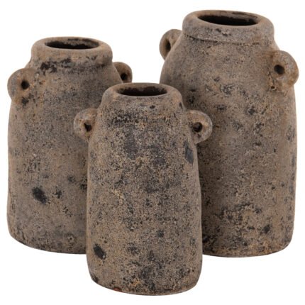 Αγόρασε ΔΙΑΚΟΣΜΗΤΙΚA ΣΕΤ 3ΤΜΧ ΒΑΖA ΑΠΟ TERRACOTTA ΓΚΡΙ HM7710.11 Φ12Χ22Υ εκ σε μοναδική τιμή στο clickforshop.gr