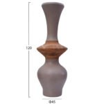 ΔΙΑΚΟΣΜΗΤΙΚΟ ΒΑΖΟ ΔΑΠΕΔΟΥ NEBULA HM4660.05S FIBER CEMENT TAUPE--ΞΥΛΟ ΤΕΑΚ Φ45x115Υεκ - Image 2