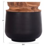 ΔΙΑΚΟΣΜΗΤΙΚΟ ΒΑΖΟ ΔΑΠΕΔΟΥ LINTER HM4662.01L FIBER CEMENT ΜΑΥΡΟ--ΞΥΛΟ ΤΕΑΚ Φ41x47Υεκ. - Image 2