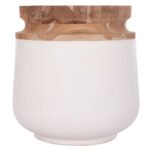 ΔΙΑΚΟΣΜΗΤΙΚΟ ΒΑΖΟ ΔΑΠΕΔΟΥ LINTER HM4662.02L FIBER CEMENT ΛΕΥΚΟ--ΞΥΛΟ ΤΕΑΚ Φ41x47Υεκ. - Image 3