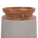 ΔΙΑΚΟΣΜΗΤΙΚΟ ΒΑΖΟ ΔΑΠΕΔΟΥ LINTER HM4662.03L FIBER CEMENT ΓΚΡΙ--ΞΥΛΟ ΤΕΑΚ Φ41x47Υ - Image 5