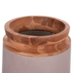 ΔΙΑΚΟΣΜΗΤΙΚΟ ΒΑΖΟ ΔΑΠΕΔΟΥ LINTER HM4662.05L FIBER CEMENT ΓΚΡΙ ΜΑΤ--ΞΥΛΟ ΤΕΑΚ Φ41x47Υεκ - Image 4