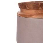 ΔΙΑΚΟΣΜΗΤΙΚΟ ΒΑΖΟ ΔΑΠΕΔΟΥ LINTER HM4662.05L FIBER CEMENT ΓΚΡΙ ΜΑΤ--ΞΥΛΟ ΤΕΑΚ Φ41x47Υεκ - Image 5
