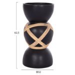 ΔΙΑΚΟΣΜΗΤΙΚΟ ΒΑΖΟ ΔΑΠΕΔΟΥ MAYNARD HM4672.01L TERRACOTTA ΜΑΥΡΟ-RATTAN Φ32x62.5Υεκ - Image 2