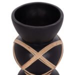ΔΙΑΚΟΣΜΗΤΙΚΟ ΒΑΖΟ ΔΑΠΕΔΟΥ MAYNARD HM4672.01S TERRACOTTA ΜΑΥΡΟ-RATTAN Φ27.5x50Υ - Image 5