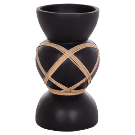 Αγόρασε ΔΙΑΚΟΣΜΗΤΙΚΟ ΒΑΖΟ ΔΑΠΕΔΟΥ MAYNARD HM4672.01S TERRACOTTA ΜΑΥΡΟ-RATTAN Φ27.5x50Υ σε μοναδική τιμή στο clickforshop.gr