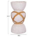ΔΙΑΚΟΣΜΗΤΙΚΟ ΒΑΖΟ ΔΑΠΕΔΟΥ MAYNARD HM4672.02L TERRACOTTA ΛΕΥΚΟ--RATTAN Φ32x62.5Υεκ. - Image 2