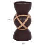 ΔΙΑΚΟΣΜΗΤΙΚΟ ΒΑΖΟ ΔΑΠΕΔΟΥ MAYNARD HM4672.07L TERRACOTTA ΣΟΚΟΛΑΤΙ-RATTAN Φ32x62.5Υεκ - Image 2