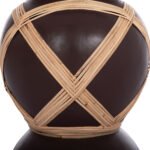 ΔΙΑΚΟΣΜΗΤΙΚΟ ΒΑΖΟ ΔΑΠΕΔΟΥ MAYNARD HM4672.07L TERRACOTTA ΣΟΚΟΛΑΤΙ-RATTAN Φ32x62.5Υεκ - Image 6