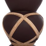 ΔΙΑΚΟΣΜΗΤΙΚΟ ΒΑΖΟ ΔΑΠΕΔΟΥ MAYNARD HM4672.07S TERRACOTTA ΣΟΚΟΛΑΤΙ-RATTAN Φ27.5x50Υεκ - Image 6