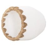 ΔΙΑΚΟΣΜΗΤΙΚΟ ΒΑΖΟ HM4369 ΤΕΡΑΚΟΤΑ ΣΕ ΛΕΥΚΟ ΜΕ ΠΛΕΞΗ ΨΑΘΑΣ ΣΤΟ ΣΤΟΜΙΟ Φ13x16Υεκ. - Image 4