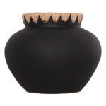 ΔΙΑΚΟΣΜΗΤΙΚΟ ΒΑΖΟ RENTON(S) HM4733 ΤΕΡΑΚΟΤΑ ΜΑΥΡH-ΠΛΕΞΗ ΨΑΘΑΣ ΣΤΟ ΣΤΟΜΙΟ Φ23x19Υεκ - Image 3