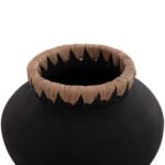 ΔΙΑΚΟΣΜΗΤΙΚΟ ΒΑΖΟ RENTON(S) HM4733 ΤΕΡΑΚΟΤΑ ΜΑΥΡH-ΠΛΕΞΗ ΨΑΘΑΣ ΣΤΟ ΣΤΟΜΙΟ Φ23x19Υεκ - Image 4